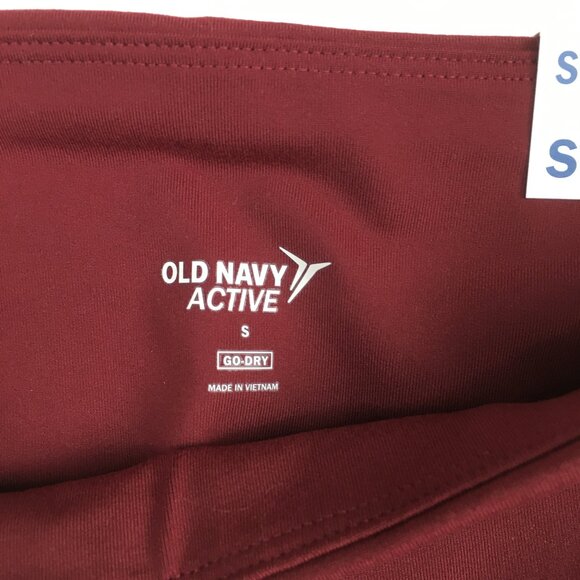 NWT OLD NAVY Bordeaux Go Dry Compression Breathable Street 4way Stretch Leggings - Picture 2 of 12